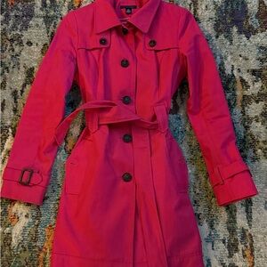Tommy Hilfiger Vibrant Pink Trench Coat